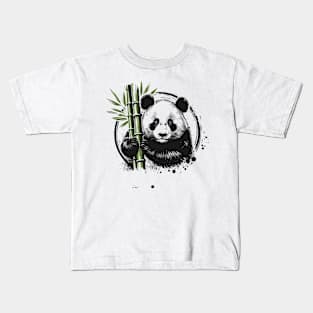 Ink Panda Illustration Kids T-Shirt